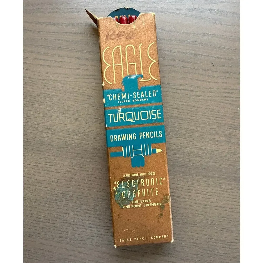 Eagle Pencil Company Turquoise 2H Drawing Pencils Set of 10